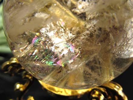 ゴールドルチルクォーツ 丸玉 スフィア 金針水晶 ルチル