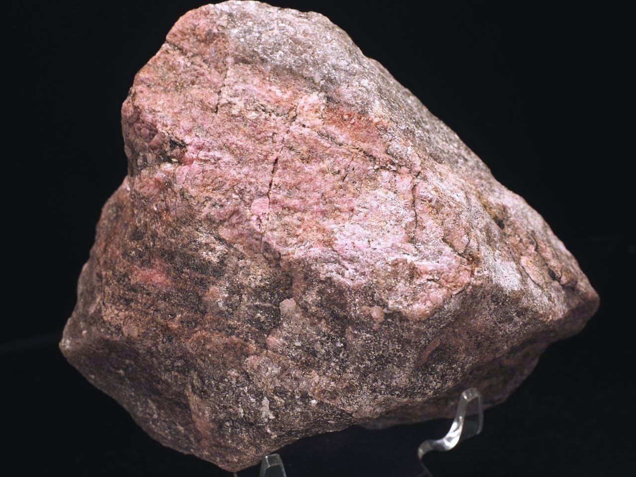ロードナイト 2.48ct 透明なバラ輝石は貴重 カボションカット ブラジル産 瑞浪鉱物展示館 4145 